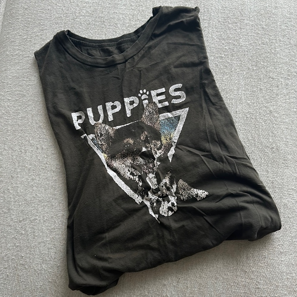 Puppies Make Me Happy, vintage muscle tee